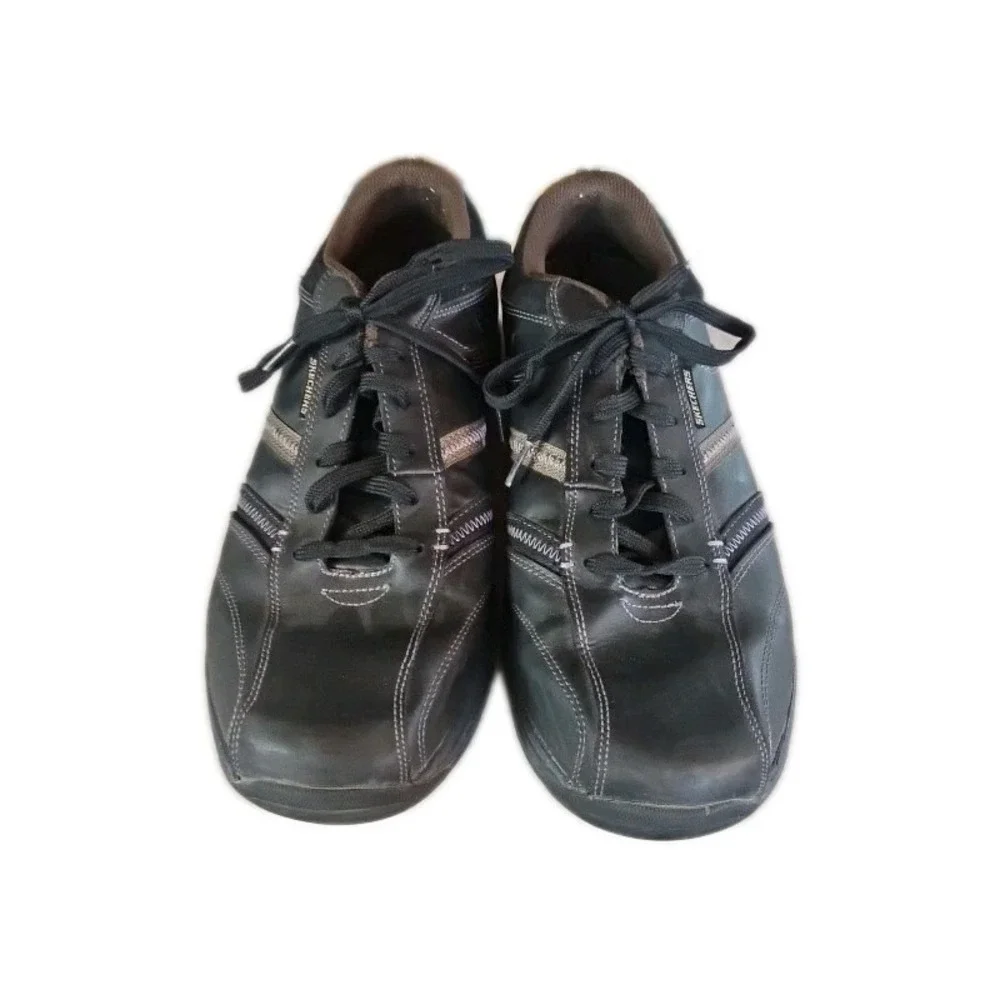 SKECHERS MENS SNEAKERS SHOES 13‎ BROWN LEATHER CASUAL OXFORDS SHOES